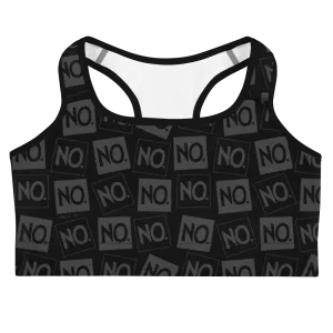 Complete Sentence Checks Charcoal Sports Bra