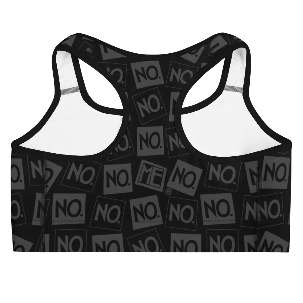 Complete Sentence Checks Charcoal Sports Bra
