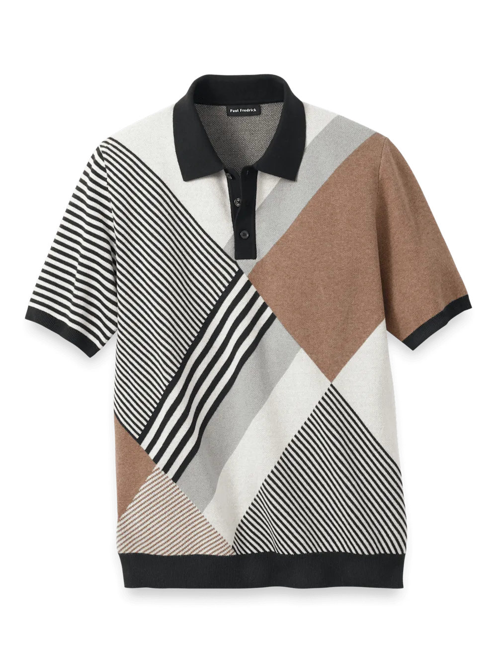 Cotton Three Button Polo - Multi