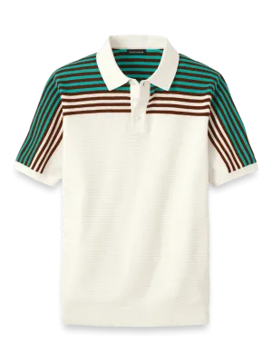 Cotton Three Button Polo - Multi