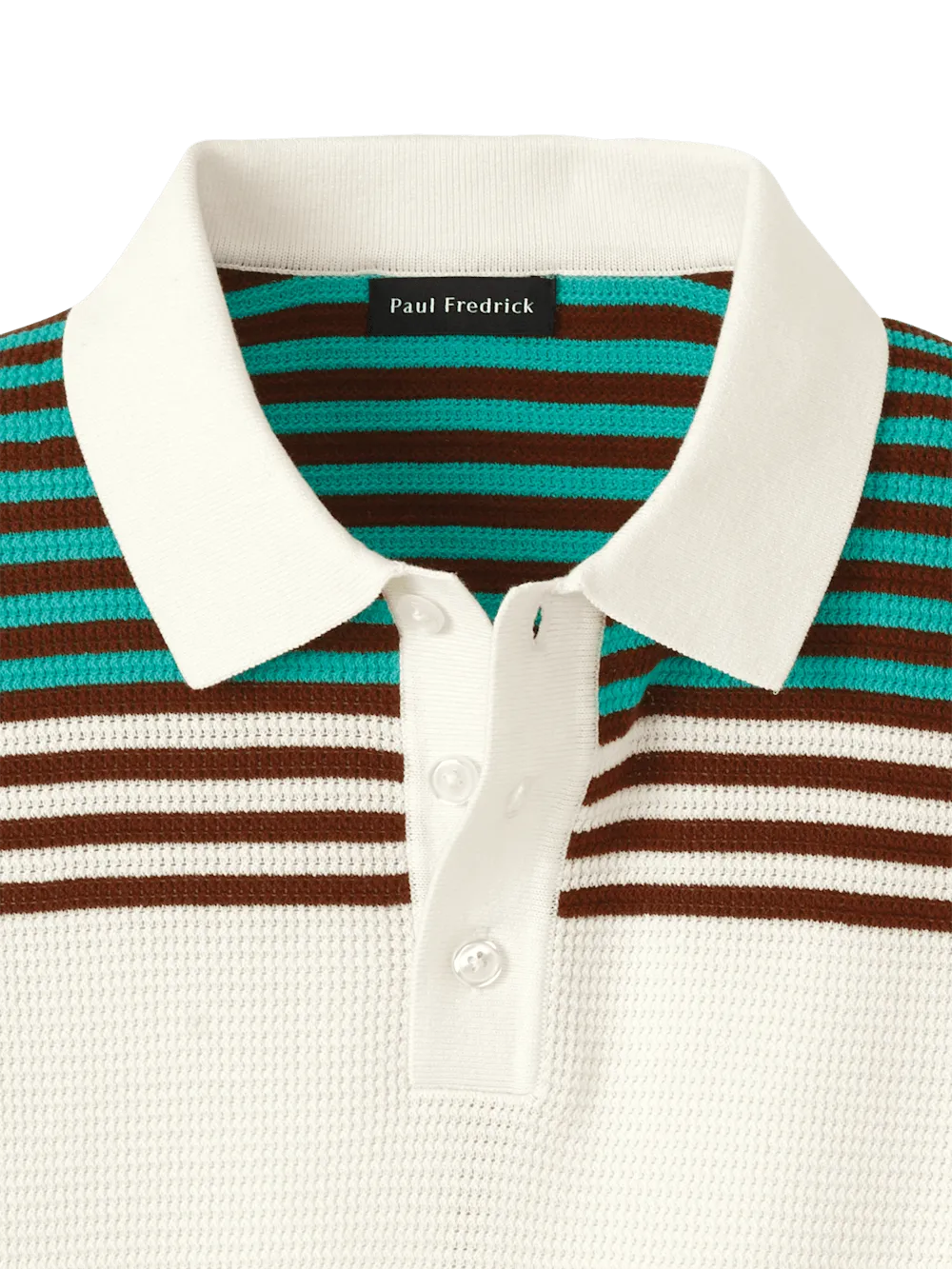 Cotton Three Button Polo - Multi