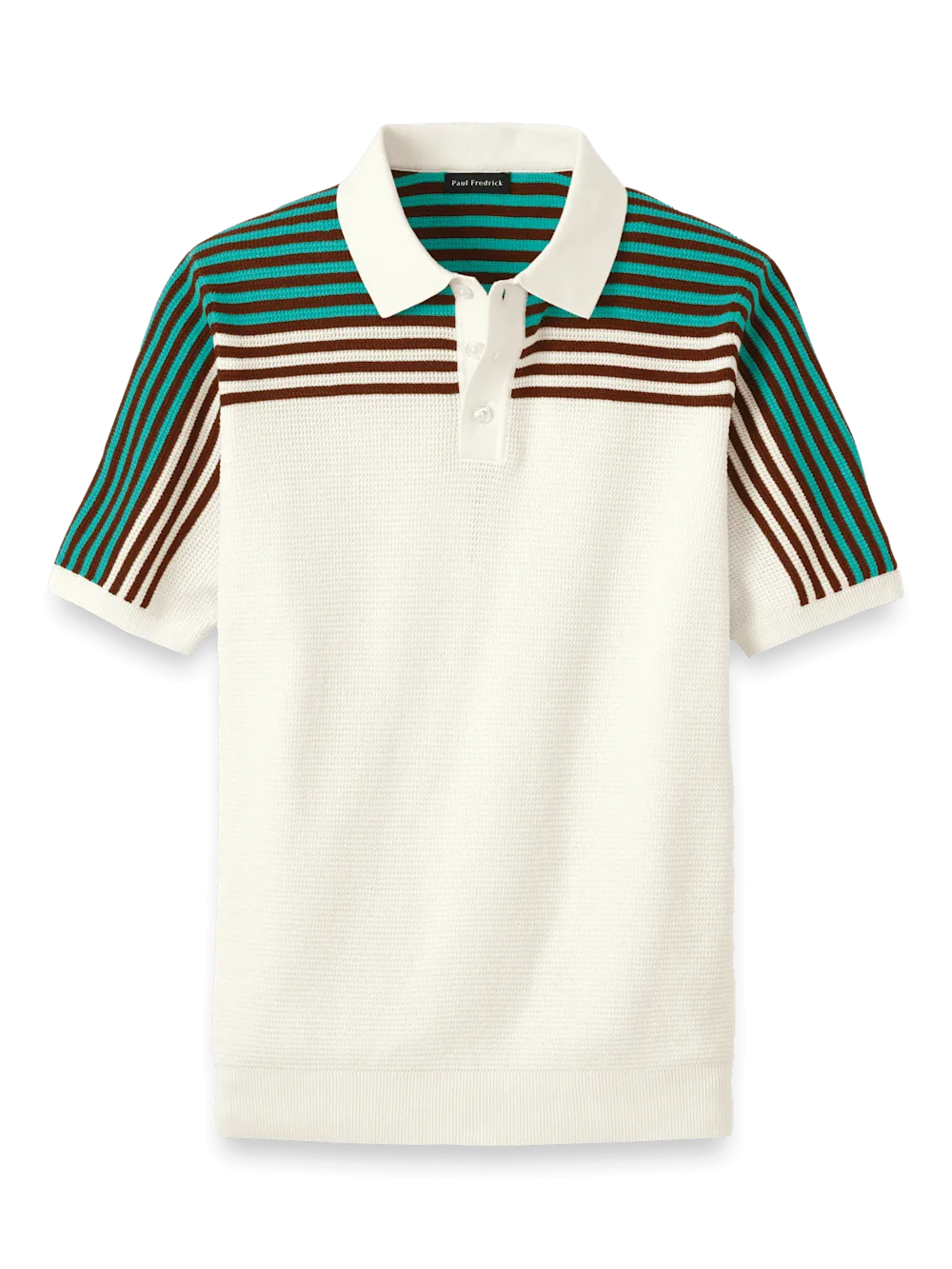 Cotton Three Button Polo - Multi