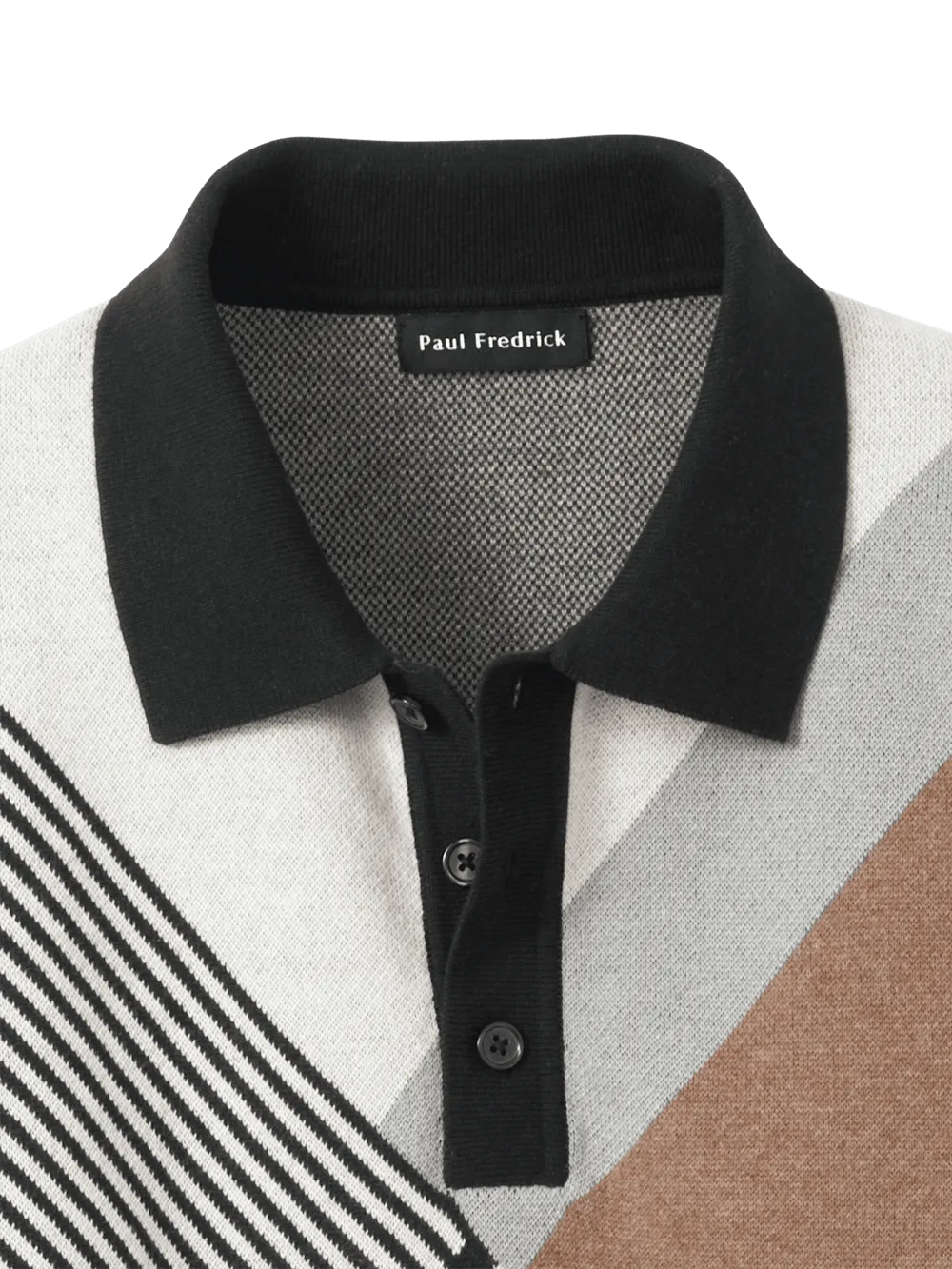 Cotton Three Button Polo - Multi