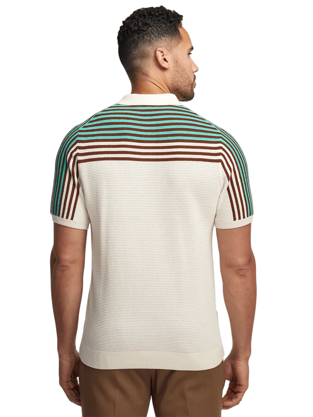 Cotton Three Button Polo - Multi