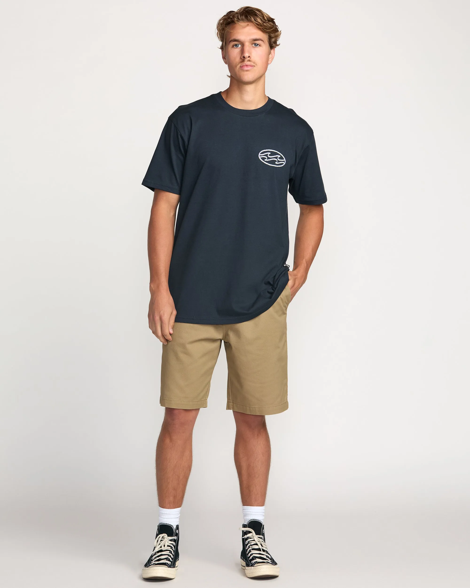 Crayon Wave Premium Tee - Navy Billabong