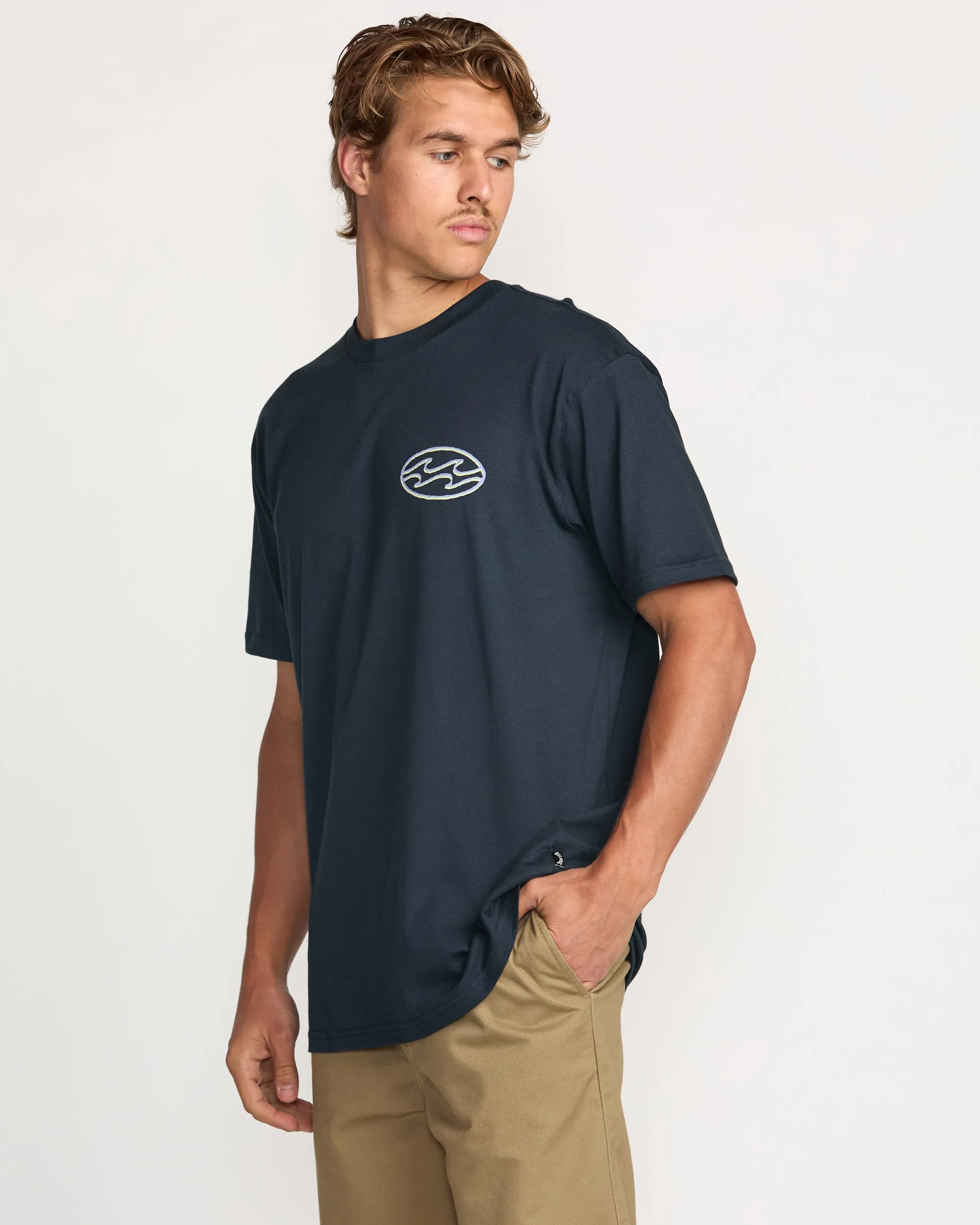 Crayon Wave Premium Tee - Navy Billabong