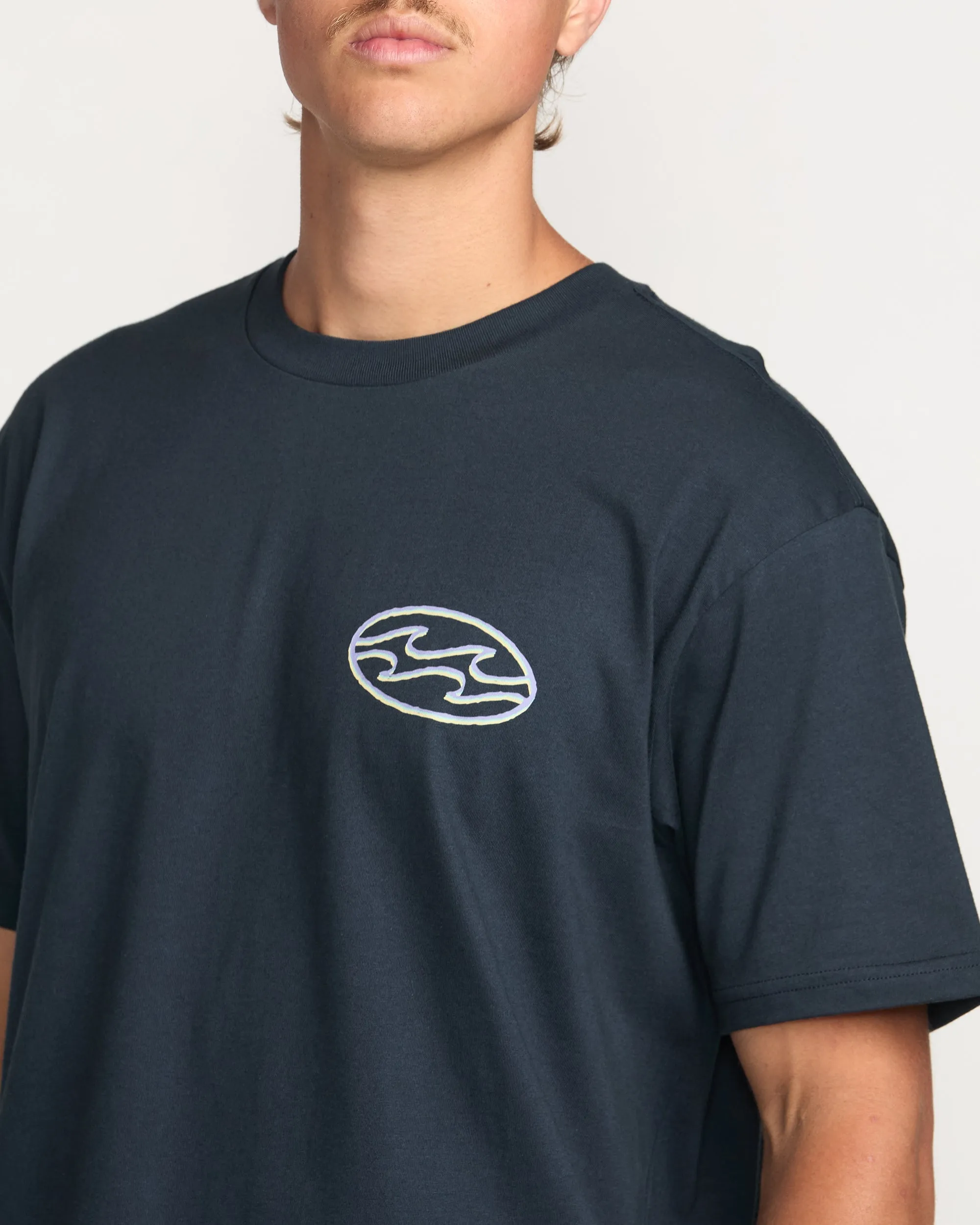Crayon Wave Premium Tee - Navy Billabong