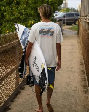 Crayon Wave Premium Tee - Off White Billabong