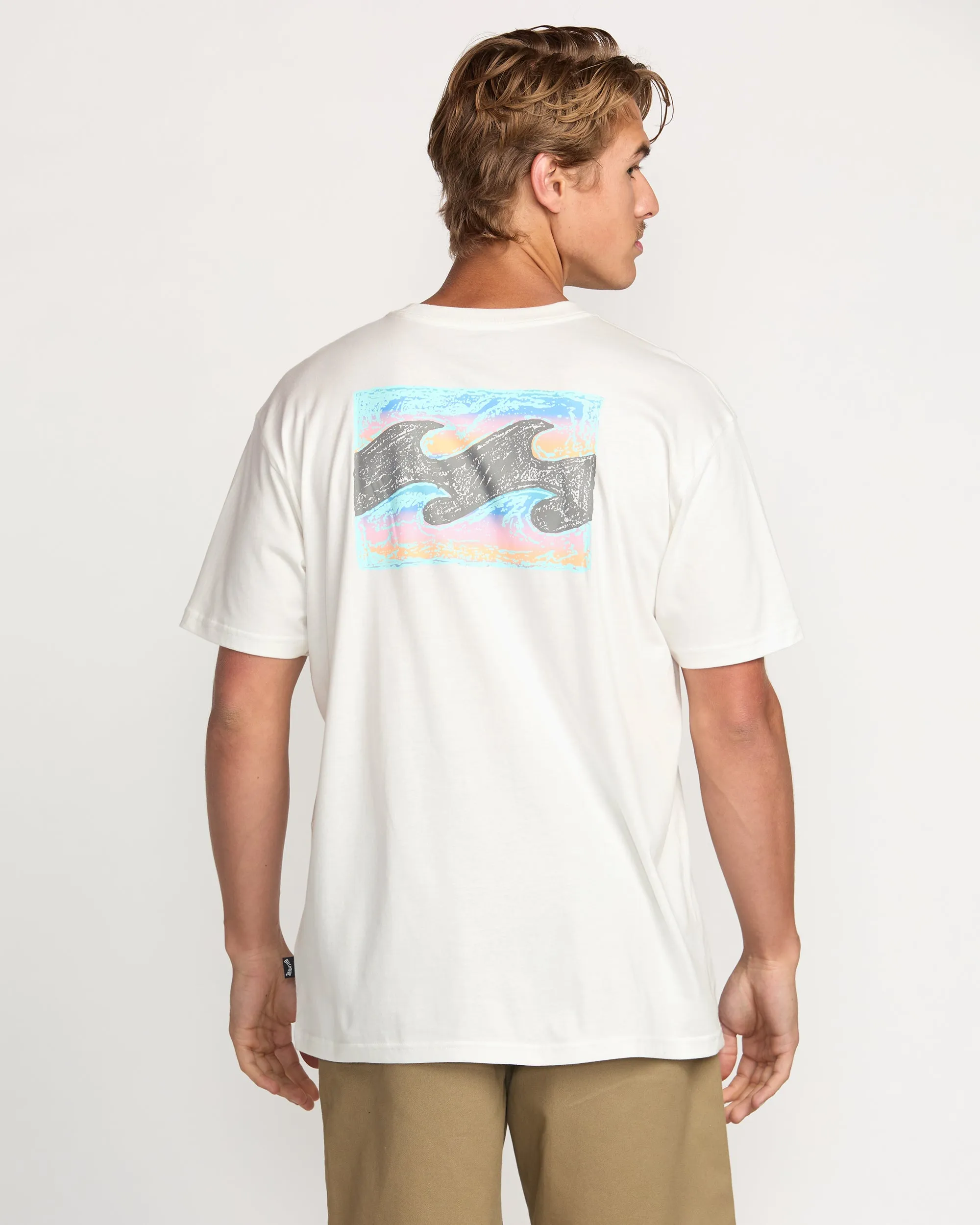 Crayon Wave Premium Tee - Off White Billabong