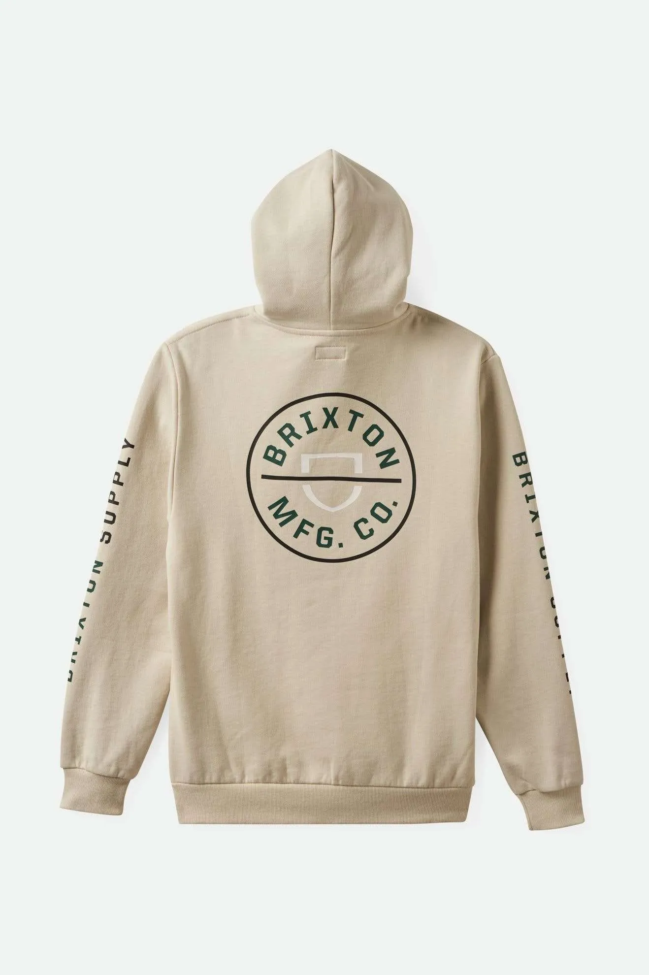 Crest Hoodie - Beige/Black/Pine Needle Brixton