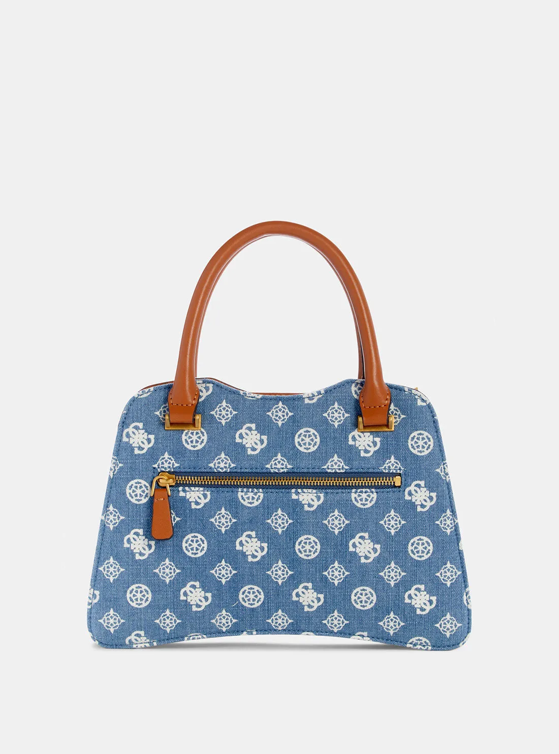 Denim Logo Kuba Small Satchel Guess