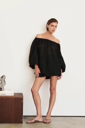 Dissh TAHITI BLACK LONG SLEEVE TOP