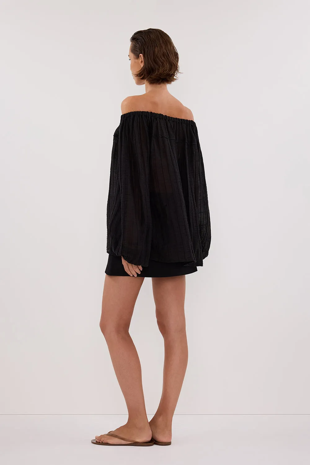 Dissh TAHITI BLACK LONG SLEEVE TOP