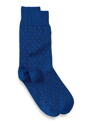 Dot Cotton Blend Sock - Blue Multi