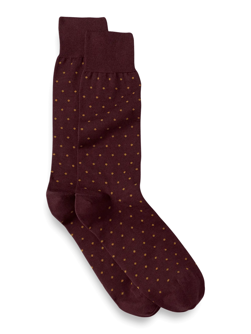 Dot Cotton Blend Sock - Burgundy Multi