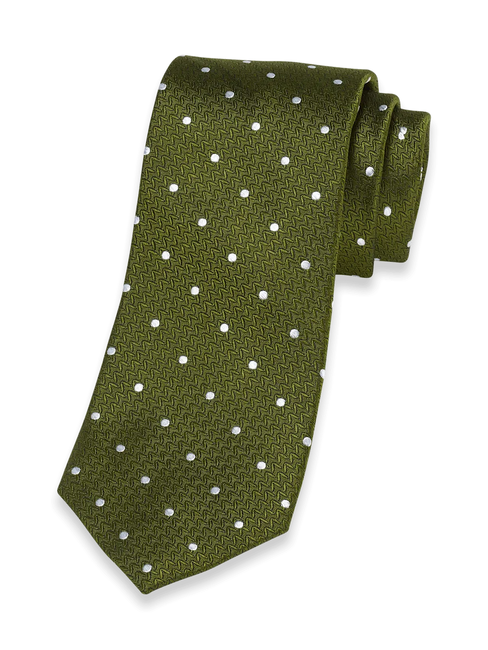 Dot Woven Silk Tie - Green