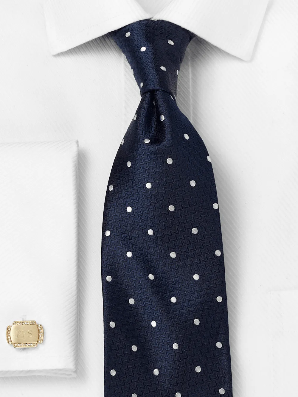 Dot Woven Silk Tie - Orange