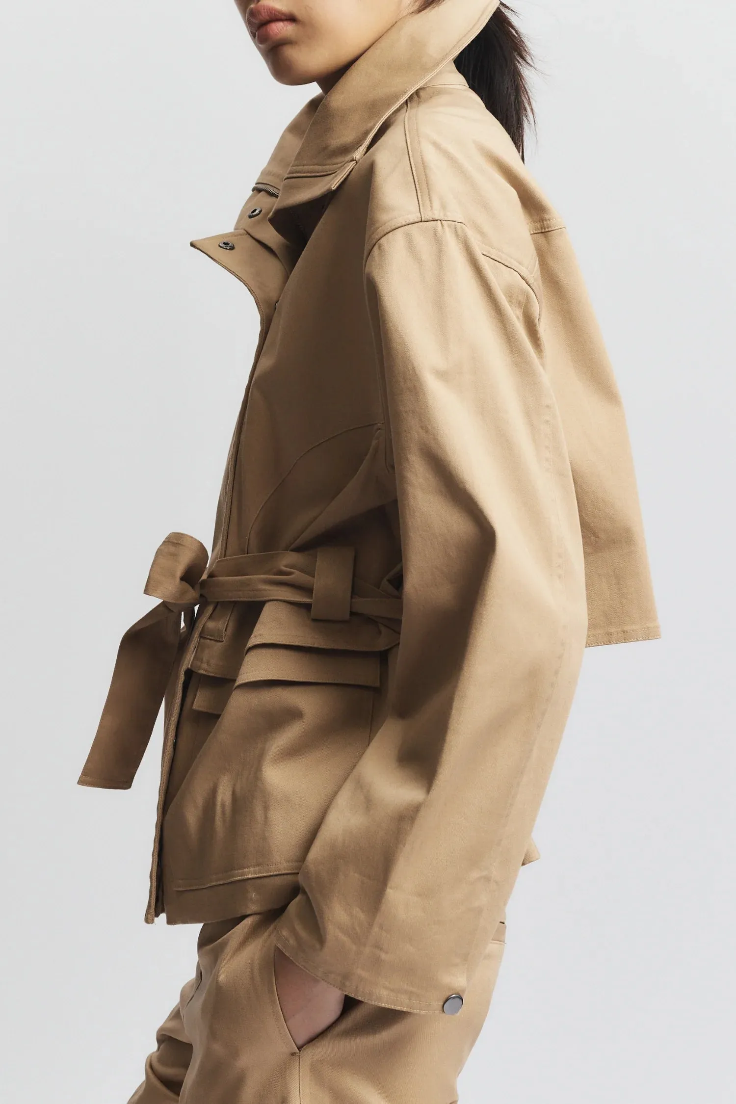 Drew Utility Jacket in Khaki