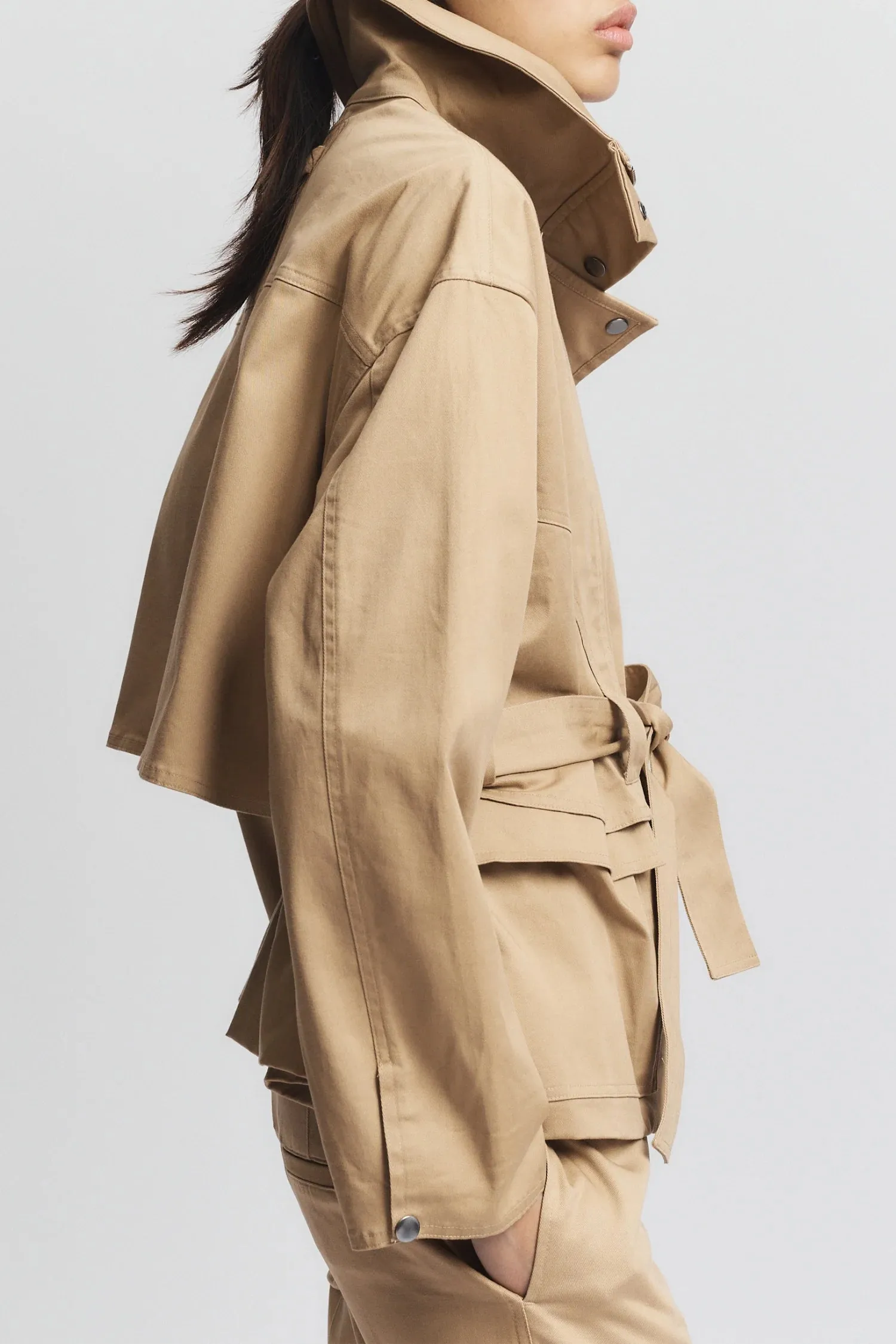 Drew Utility Jacket in Khaki
