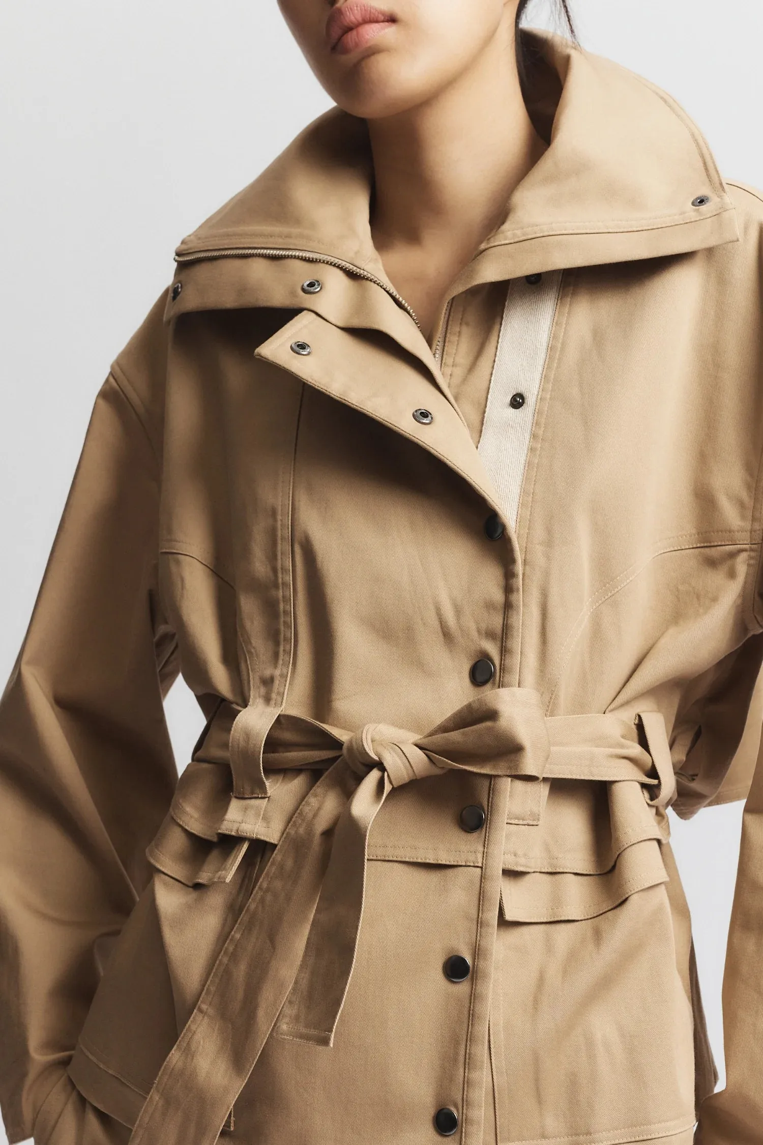 Drew Utility Jacket in Khaki