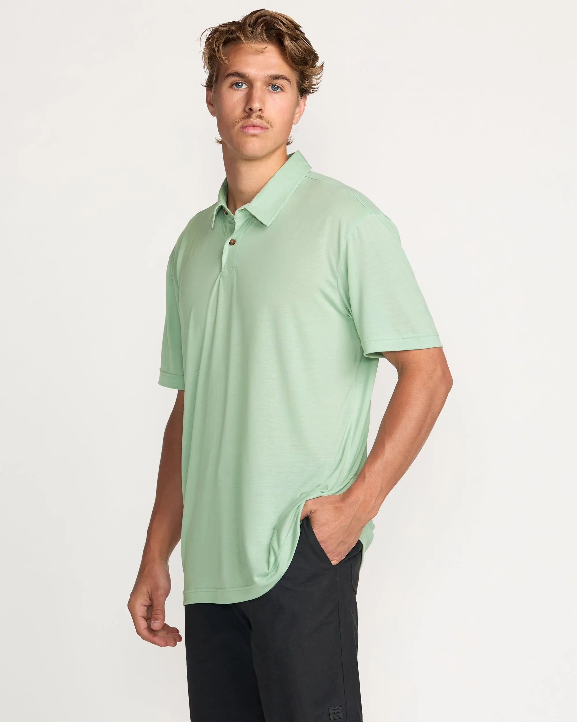 Eclipse Short Sleeve Polo Shirt - Seafoam Billabong