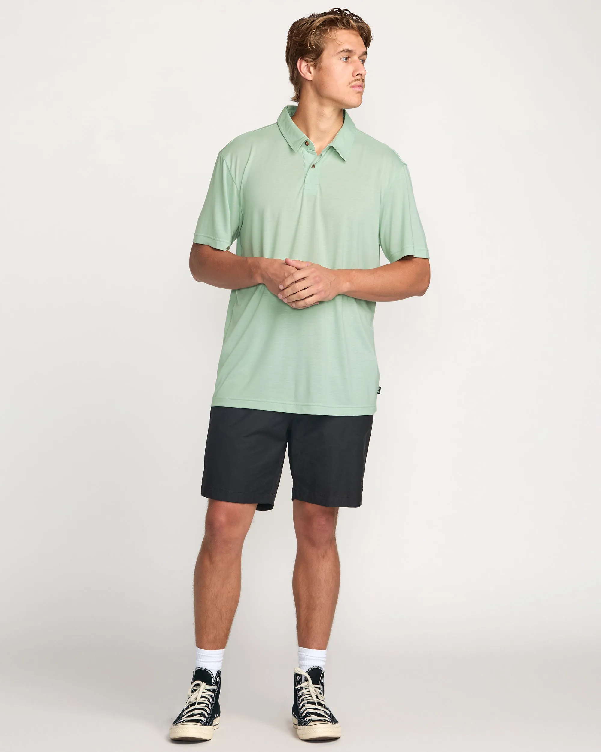 Eclipse Short Sleeve Polo Shirt - Seafoam Billabong