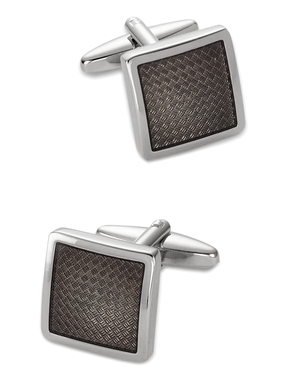 Enamel Square Cufflink - Black