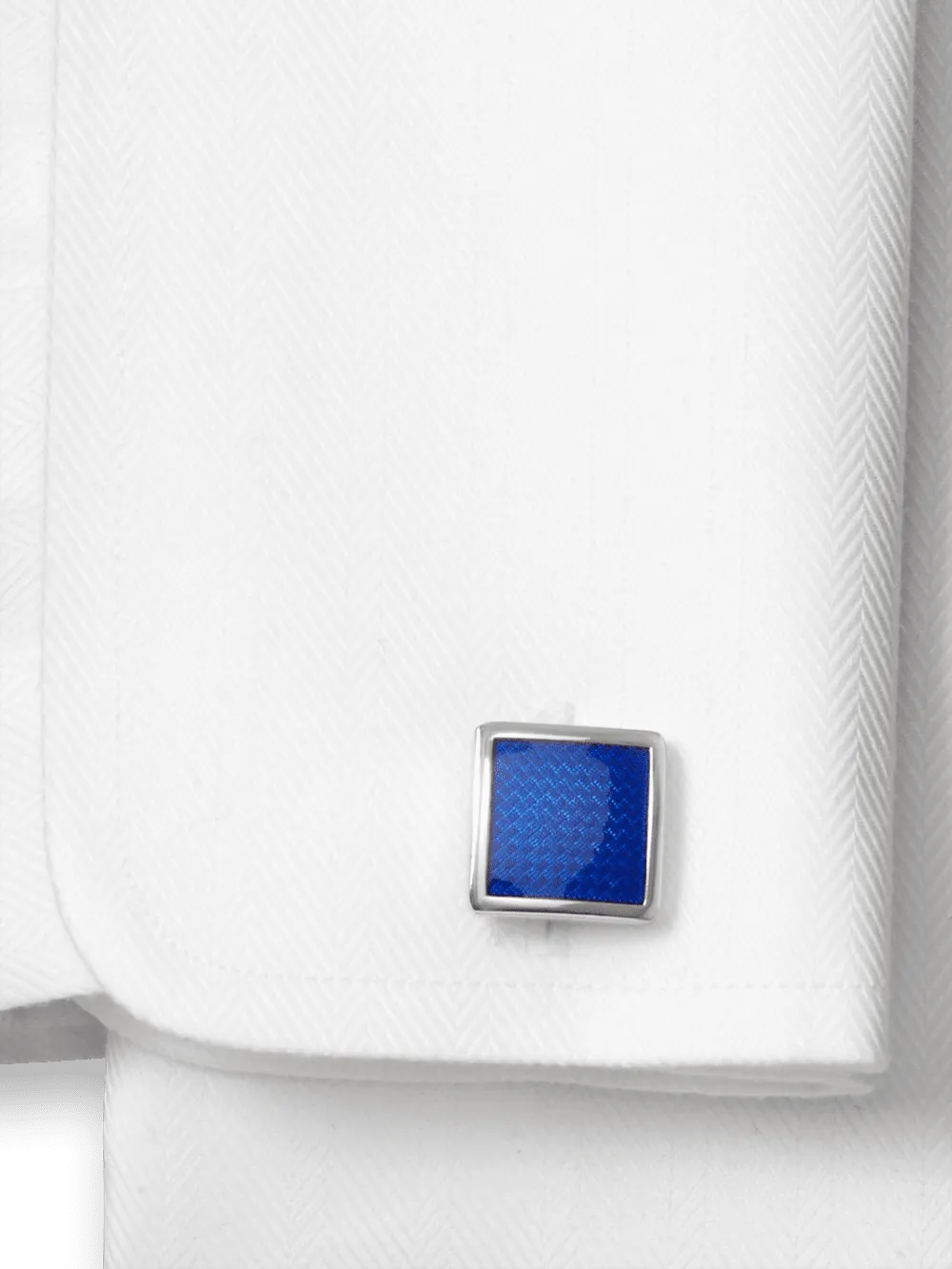 Enamel Square Cufflink - Blue