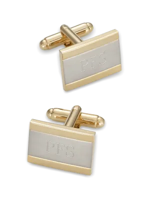 Engravable Cufflinks - Gold/silver