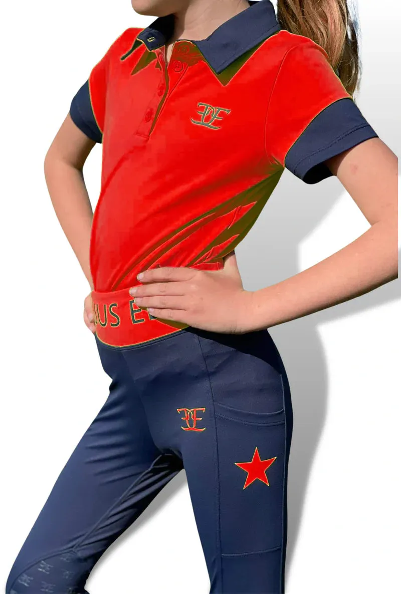 Equus Elite Kids Matching Polo (Red)