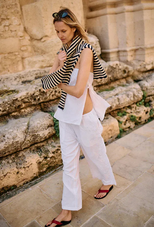Ermanno Pant in White
