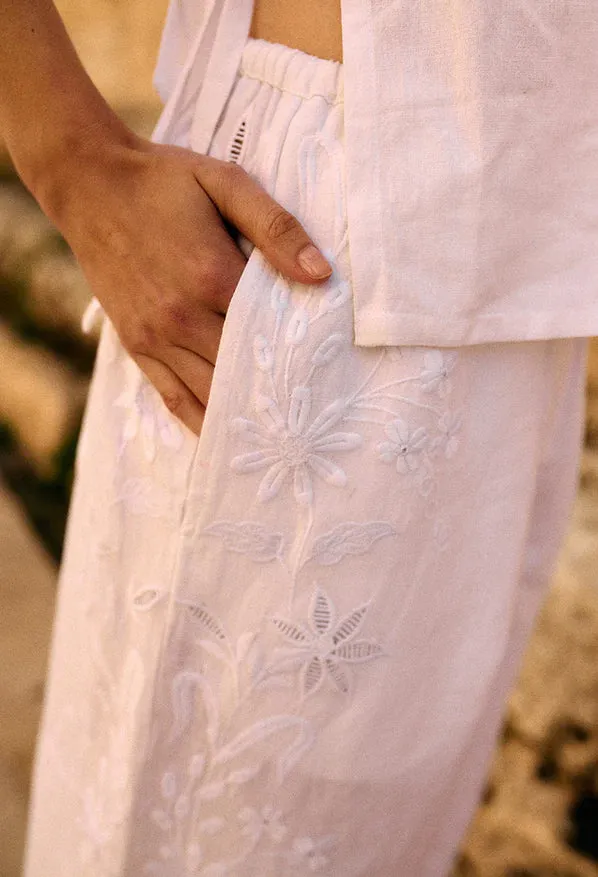 Ermanno Pant in White