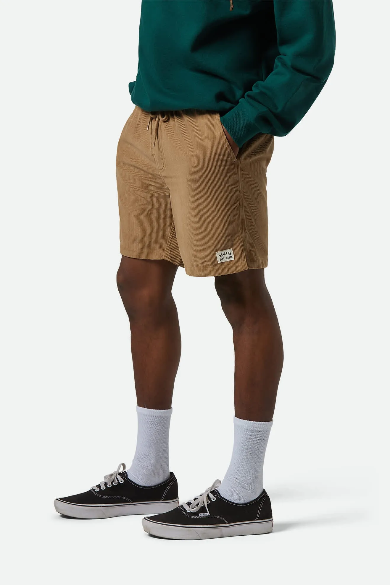 Everyday Corduroy Short - Khaki Brixton
