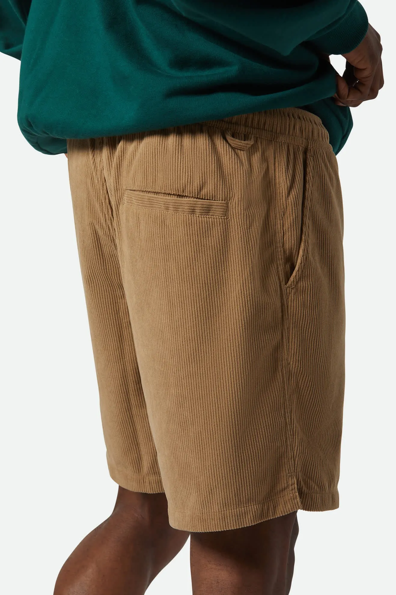 Everyday Corduroy Short - Khaki Brixton