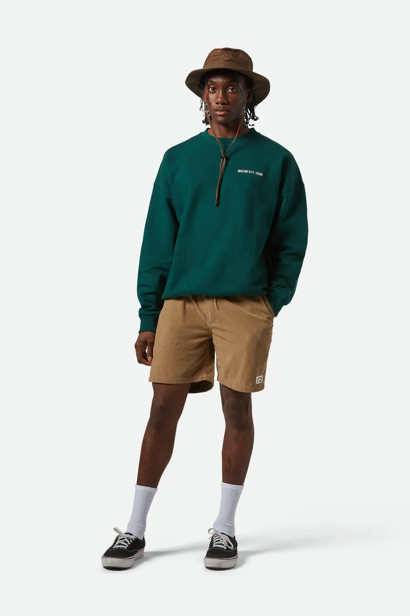 Everyday Corduroy Short - Khaki Brixton