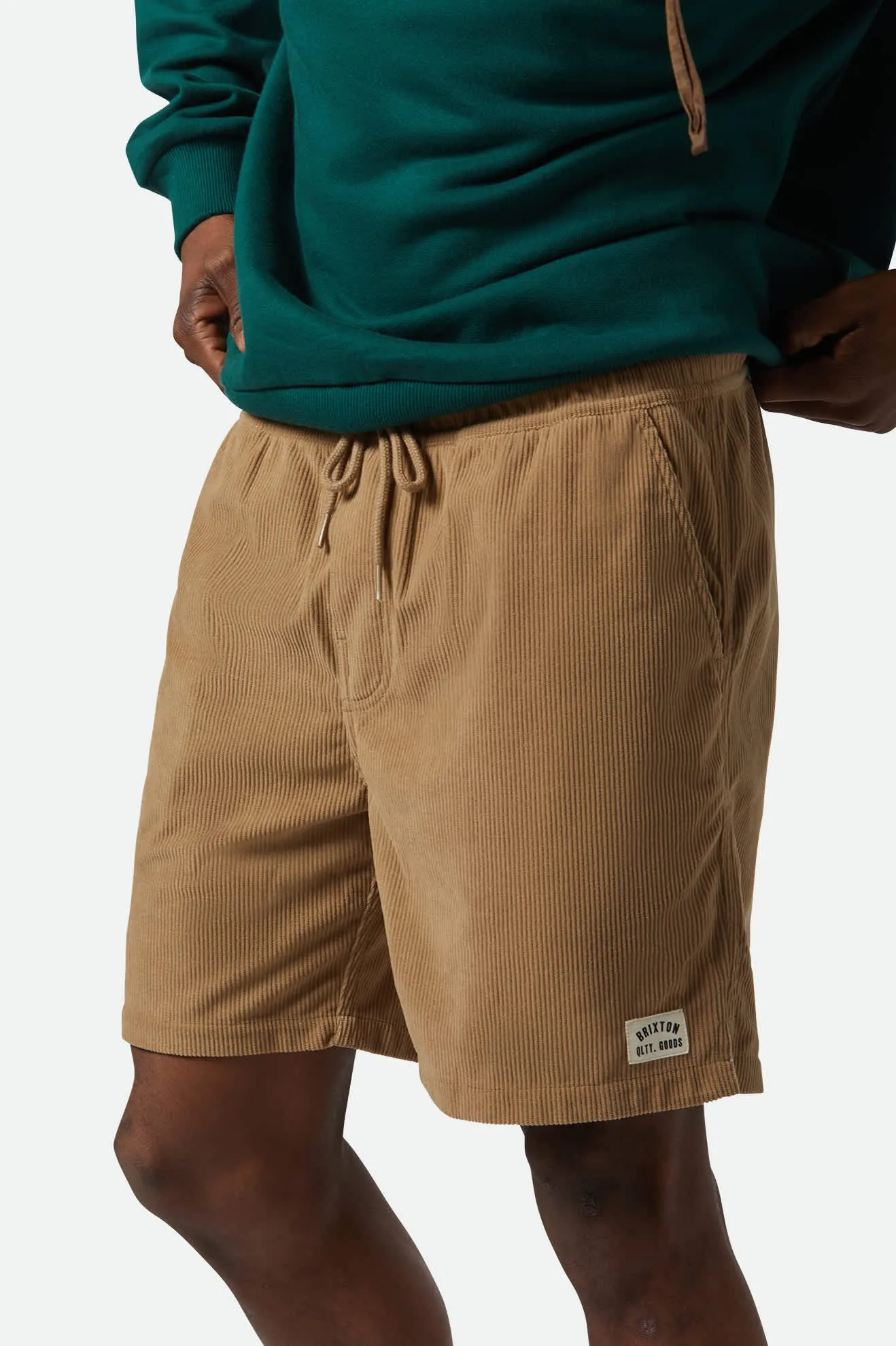 Everyday Corduroy Short - Khaki Brixton