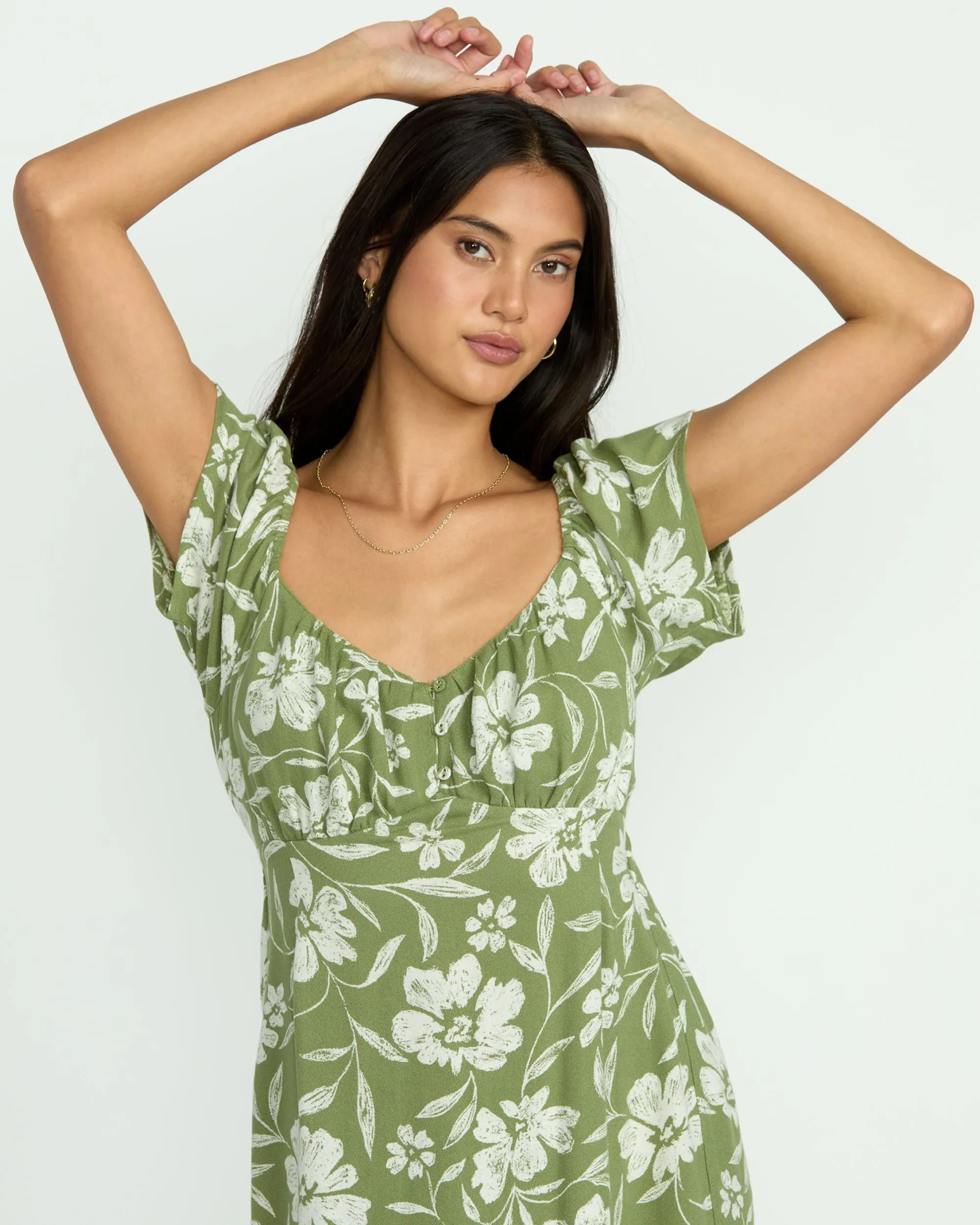 Fall For You Dress - Ranger Green Billabong