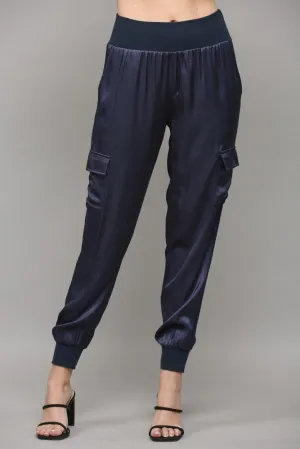 Fate Satin Cargo Jogger Pants