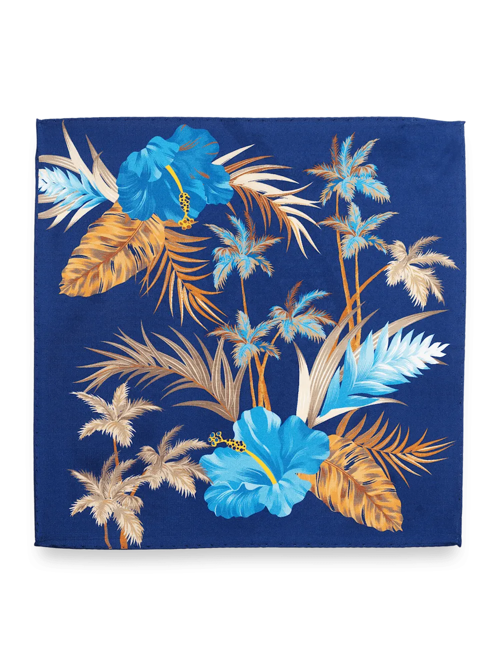 Floral Silk Pocket Square - Blue Multi