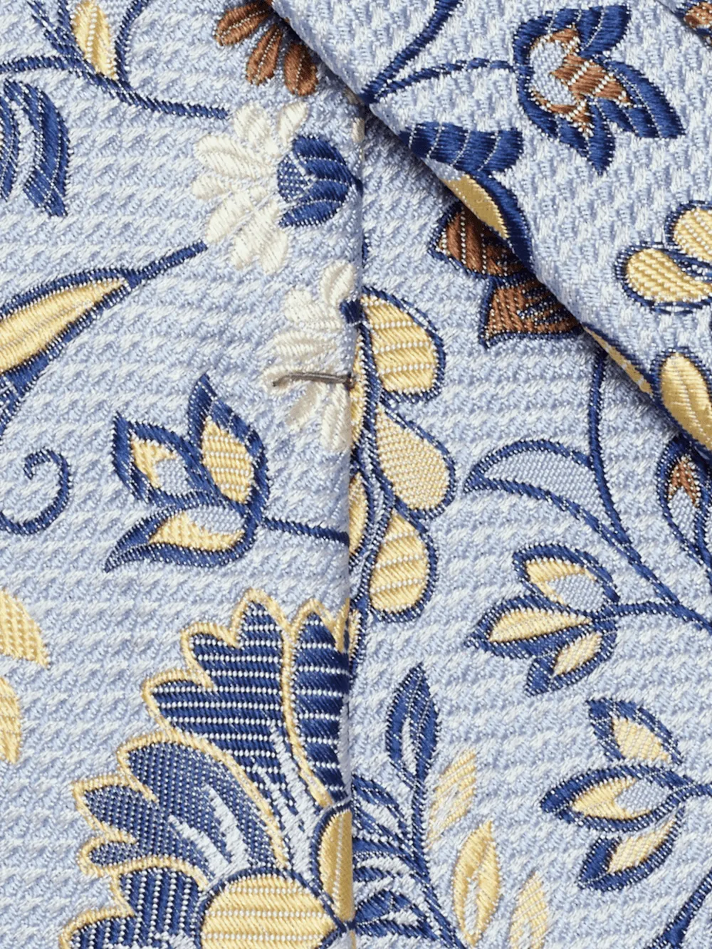 Floral Woven Silk Tie - Blue Multi