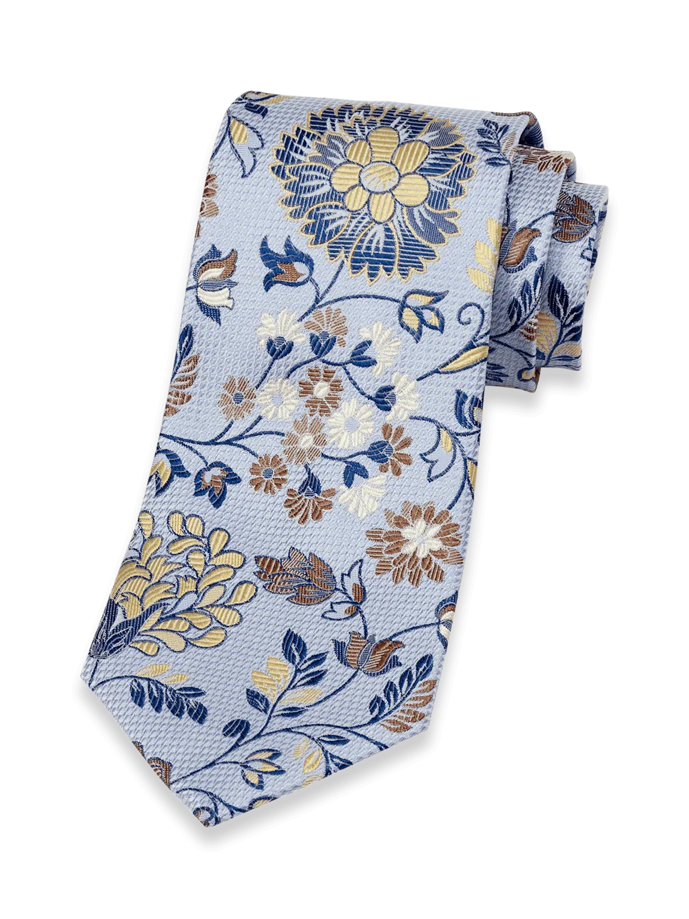 Floral Woven Silk Tie - Blue Multi