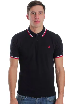 Fred Perry - Slim Fit Twin Tipped Navy/White/Red Core - Polo