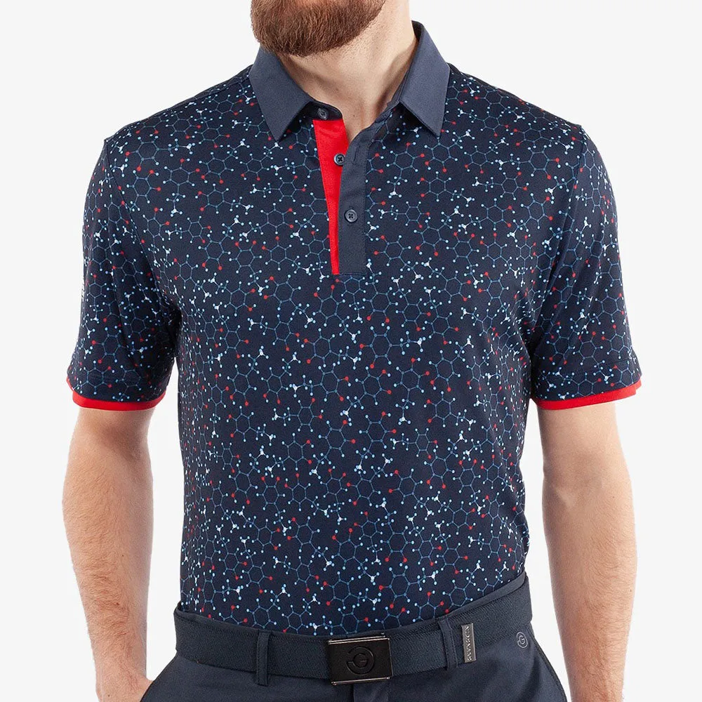 Galvin Green Mannix Polo Shirt - Navy/Red