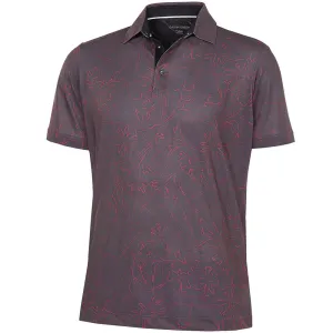 Galvin Green Maverick V8  Polo Shirt - Forged Iron/Red