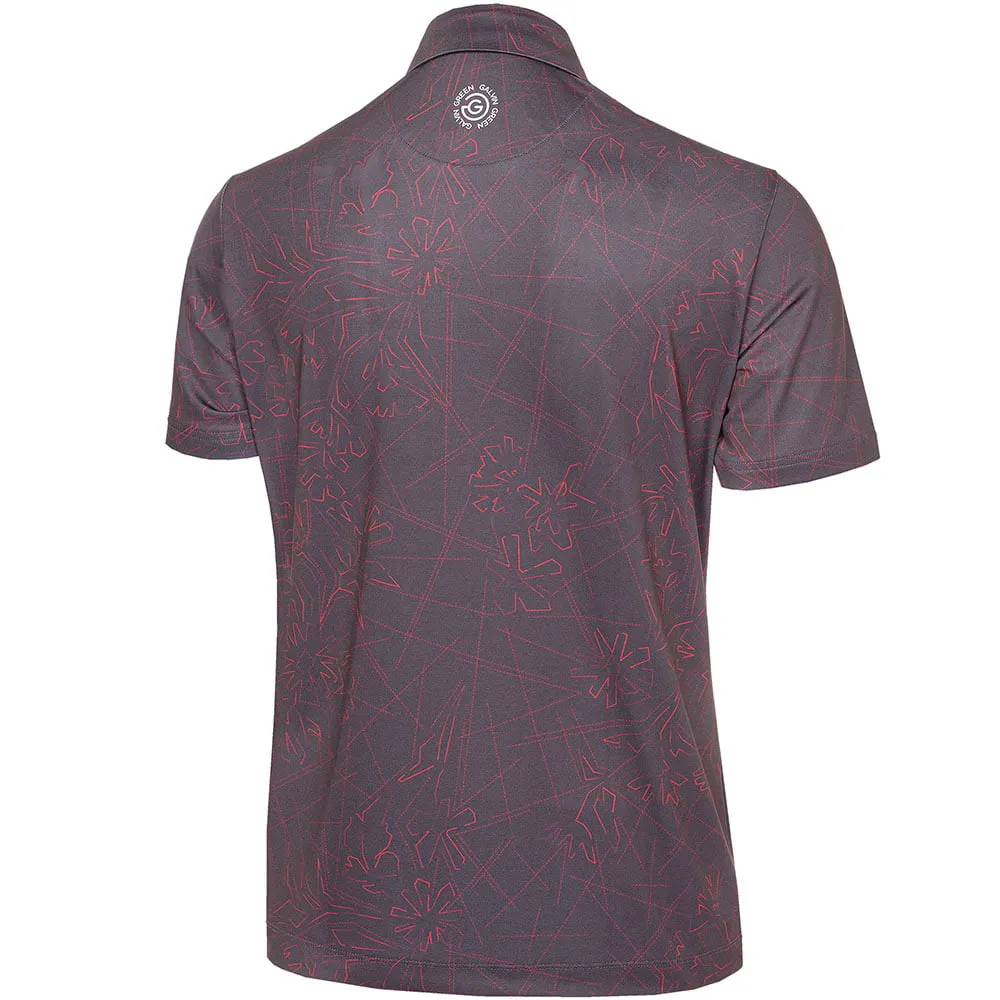 Galvin Green Maverick V8  Polo Shirt - Forged Iron/Red