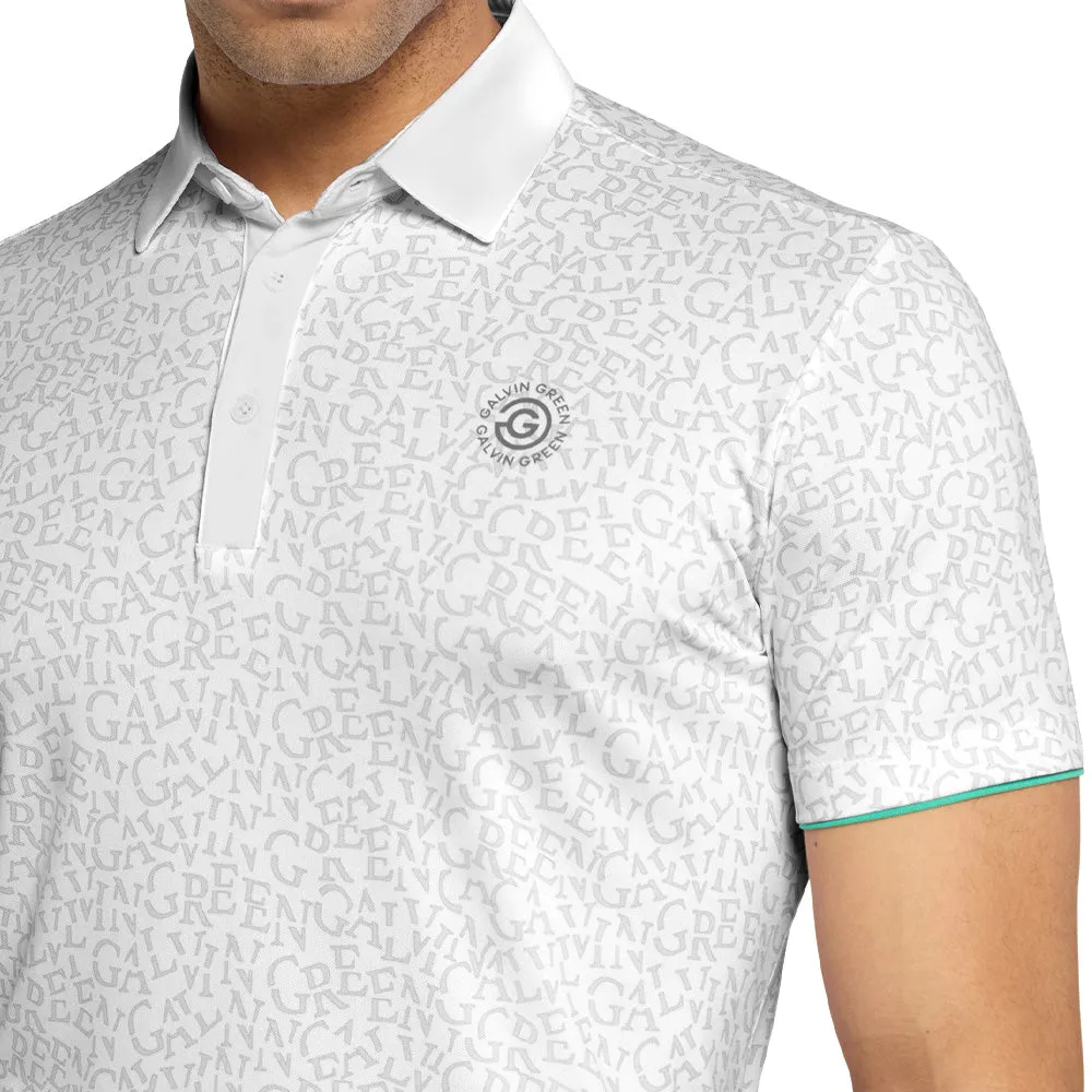 Galvin Green Milton Polo Shirt - White/Golf Green