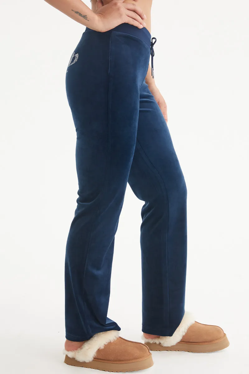 Gemini Customizable Big Bling Velour Track Pants Juicy Couture