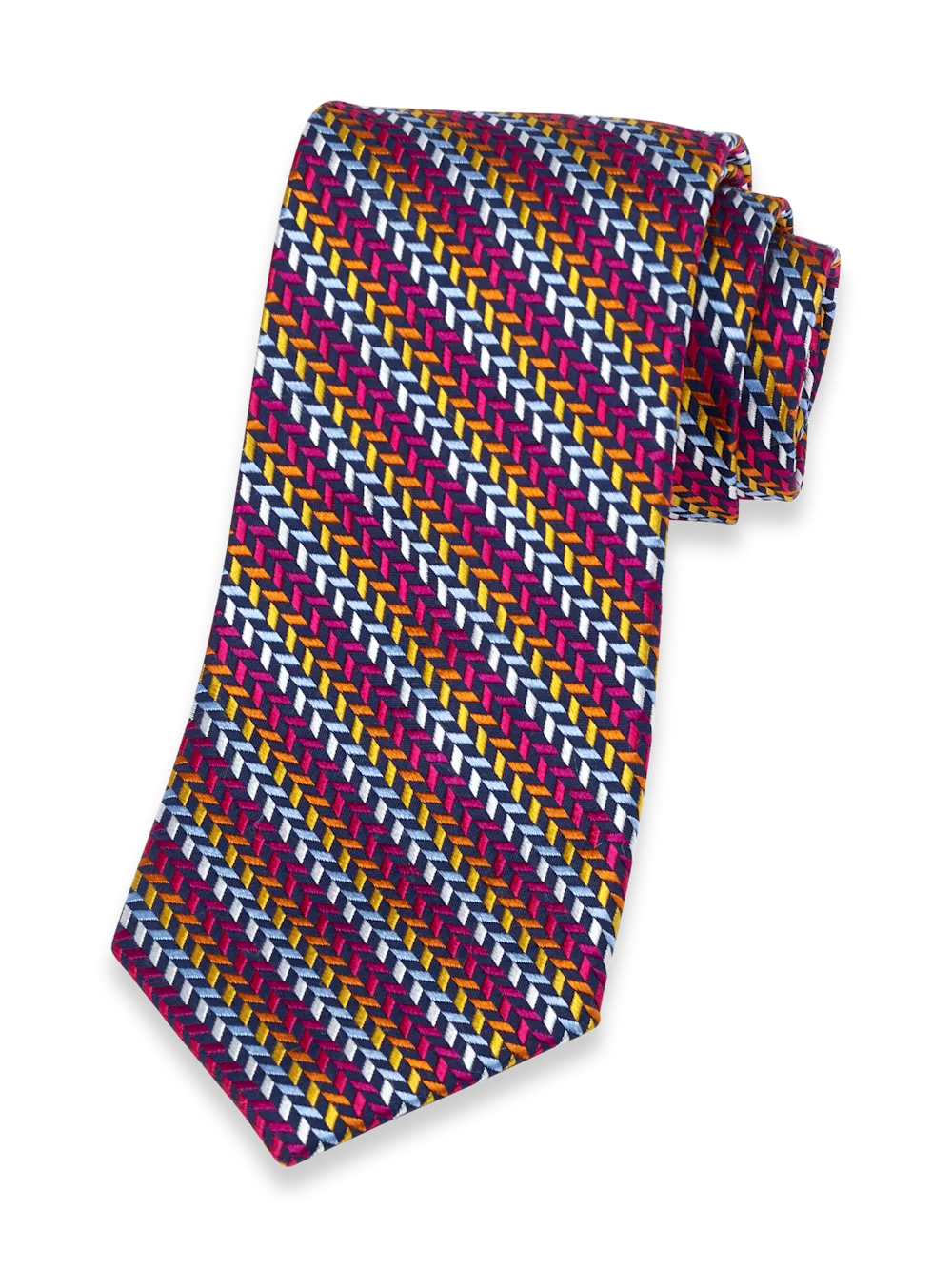 Geometric Woven Silk Tie - Multi