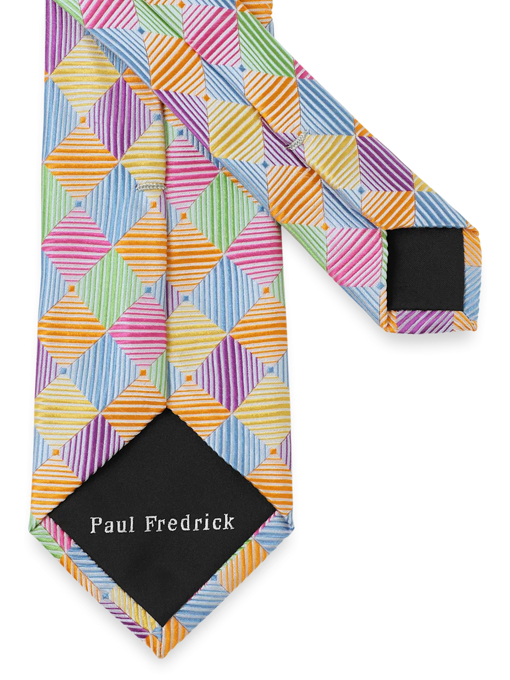 Geometric Woven Silk Tie - Multi