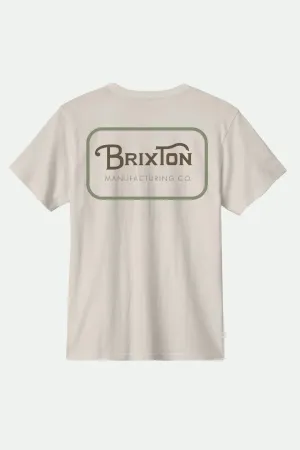 Grade S/S Standard T-Shirt - Cream/Dark Brown/Washed Olive Brixton